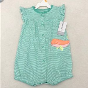 Baby girl one piece suit 💚🧡